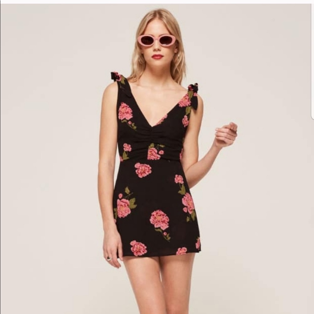 Reformation floral mini dress